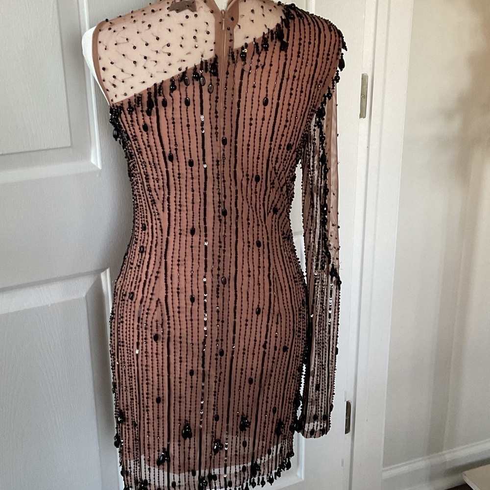 NBD Black and Tan Long Sleeve Dress - Picture 7 of 8